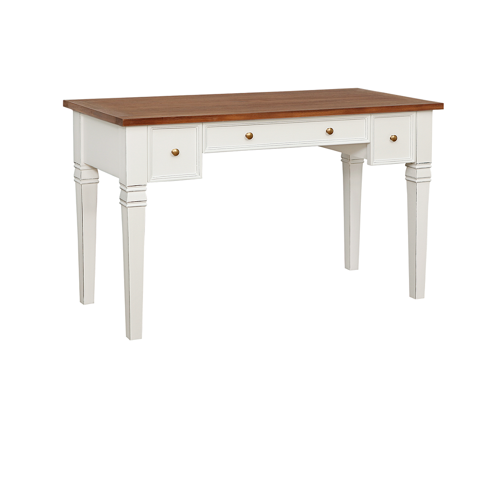PAUL - Desk L122 x W56 - Brocante white and Washed antic