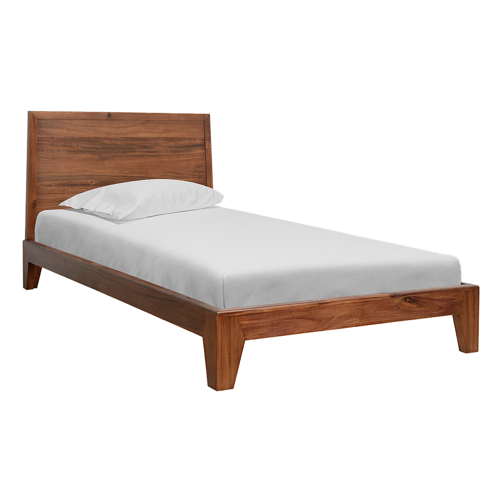KELSEY - Single size bed (Mattress 100x200) - Washed antic
