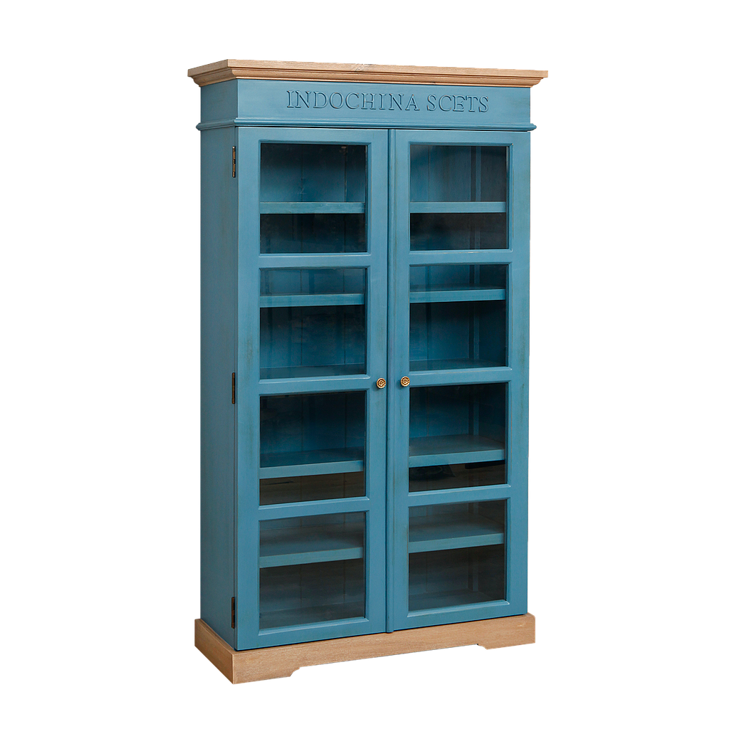 SCENTS - Cabinet L90 x H157 - Shabby stone blue and Toffee