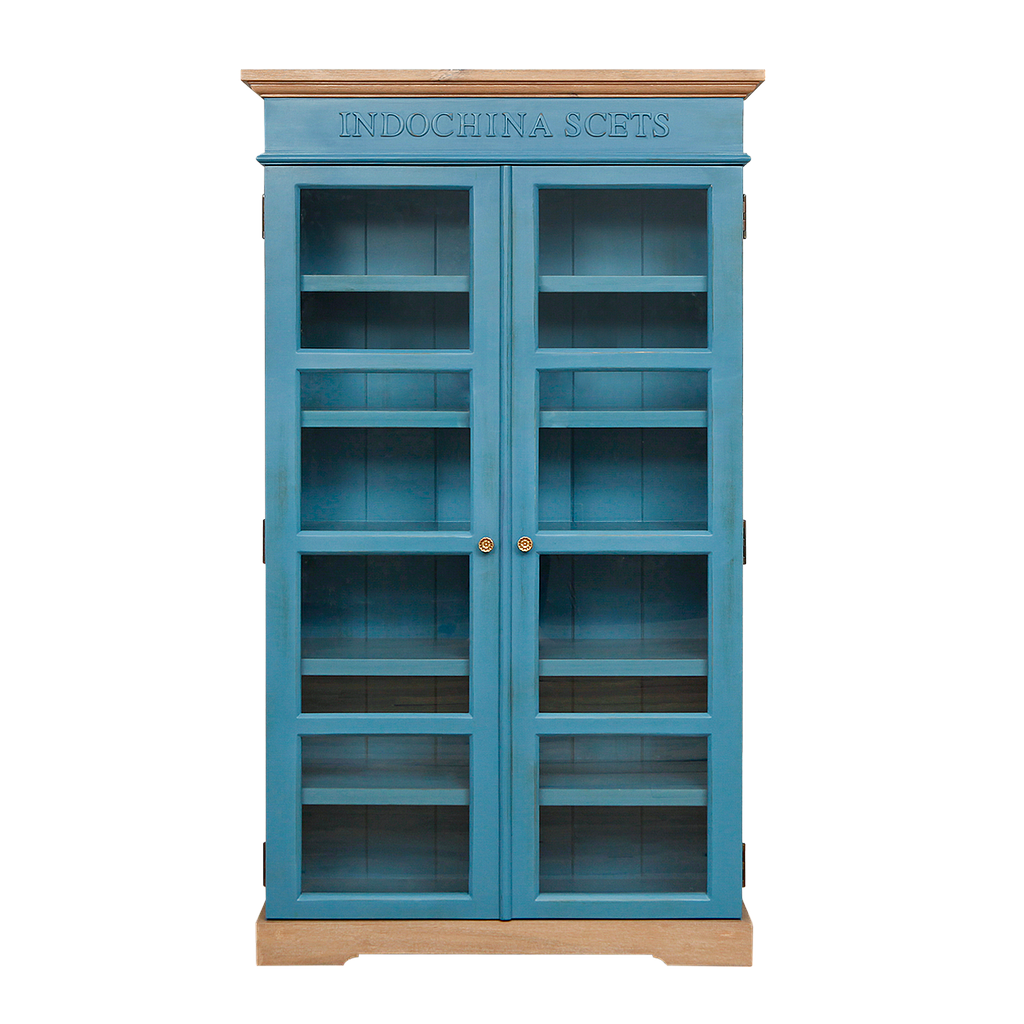 SCENTS - Cabinet L90 x H157 - Shabby stone blue and Toffee