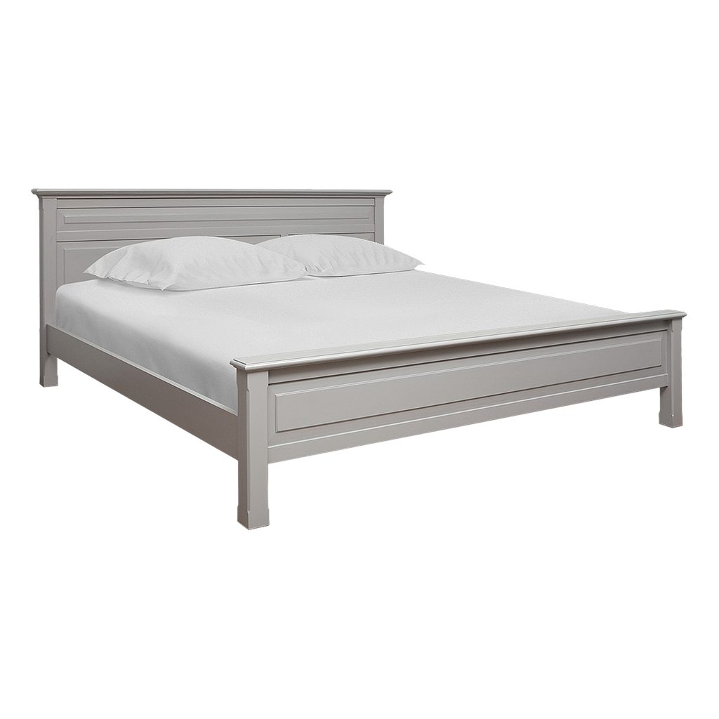 LENS - Super king size bed (Mattress 200x200) - Light grey