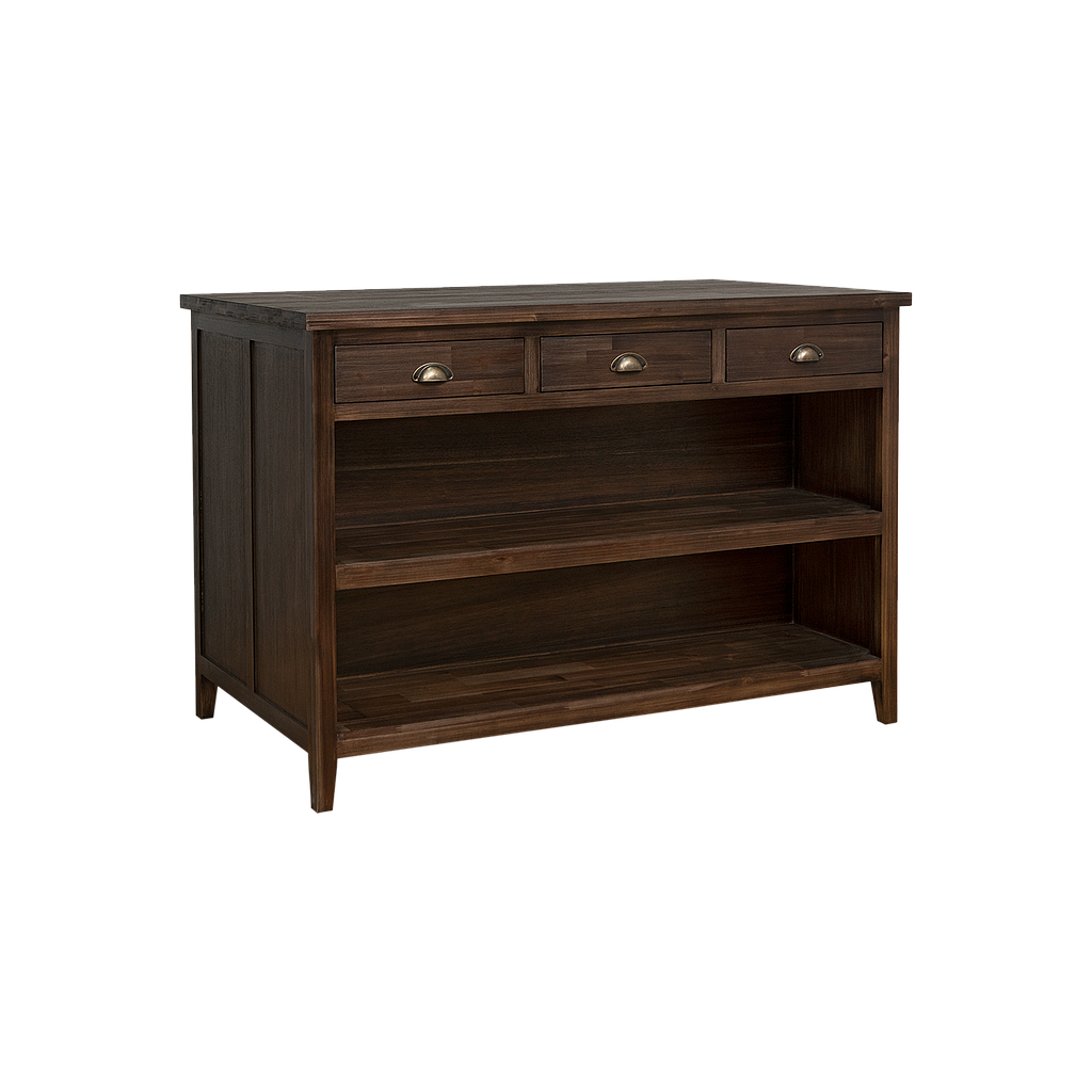 NAJA - Kitchen island L130 x W75 - Mokka