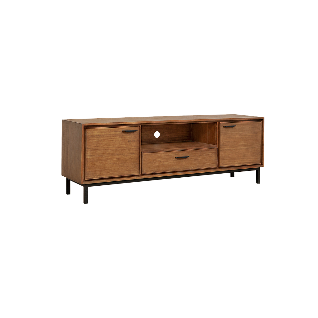 DANN - TV stand L160 - Amber and Matt black