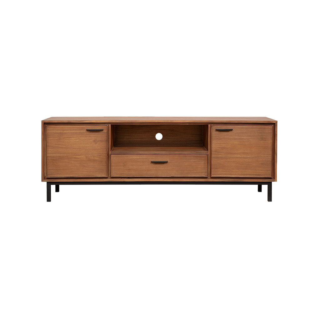 DANN - TV stand L160 - Amber and Matt black