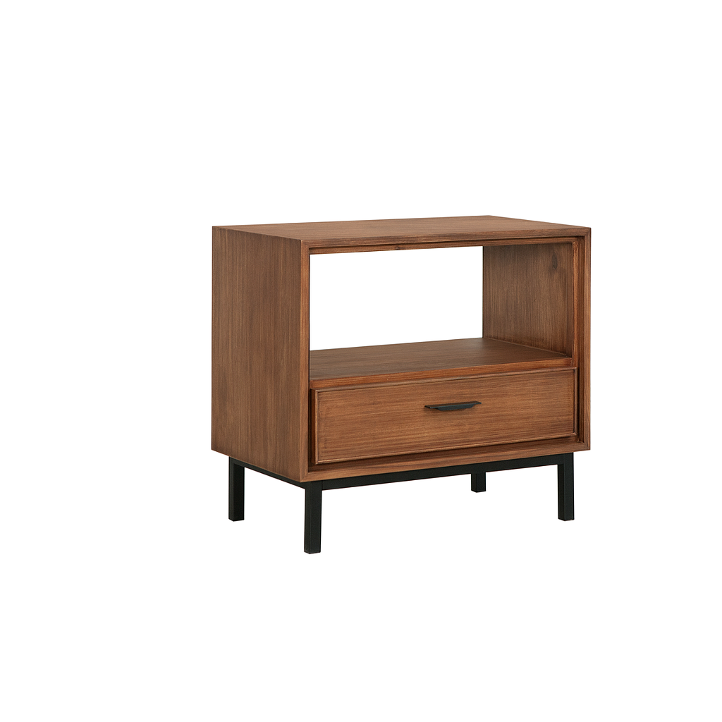 DANN - Side table L65 x H60 - Amber and Matt black