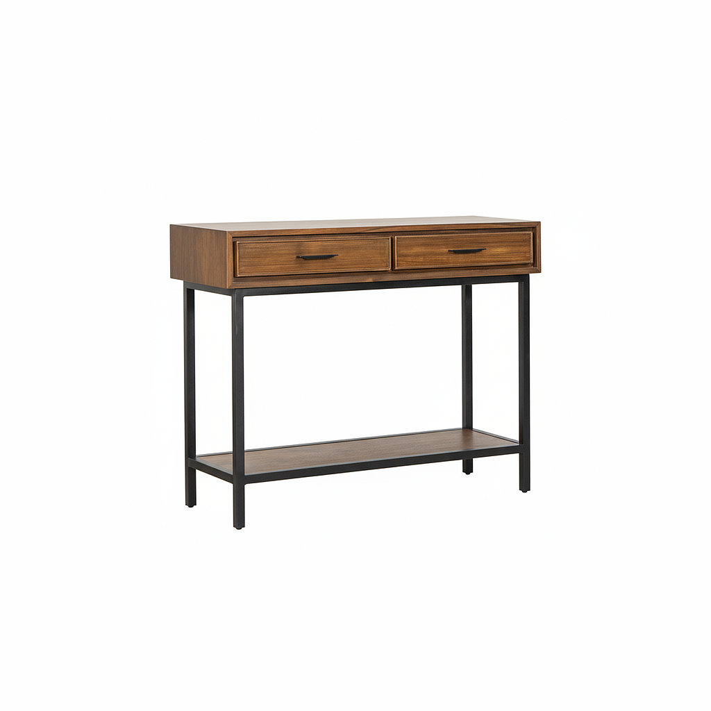 DANN - Console table L100 - Amber and Matt black