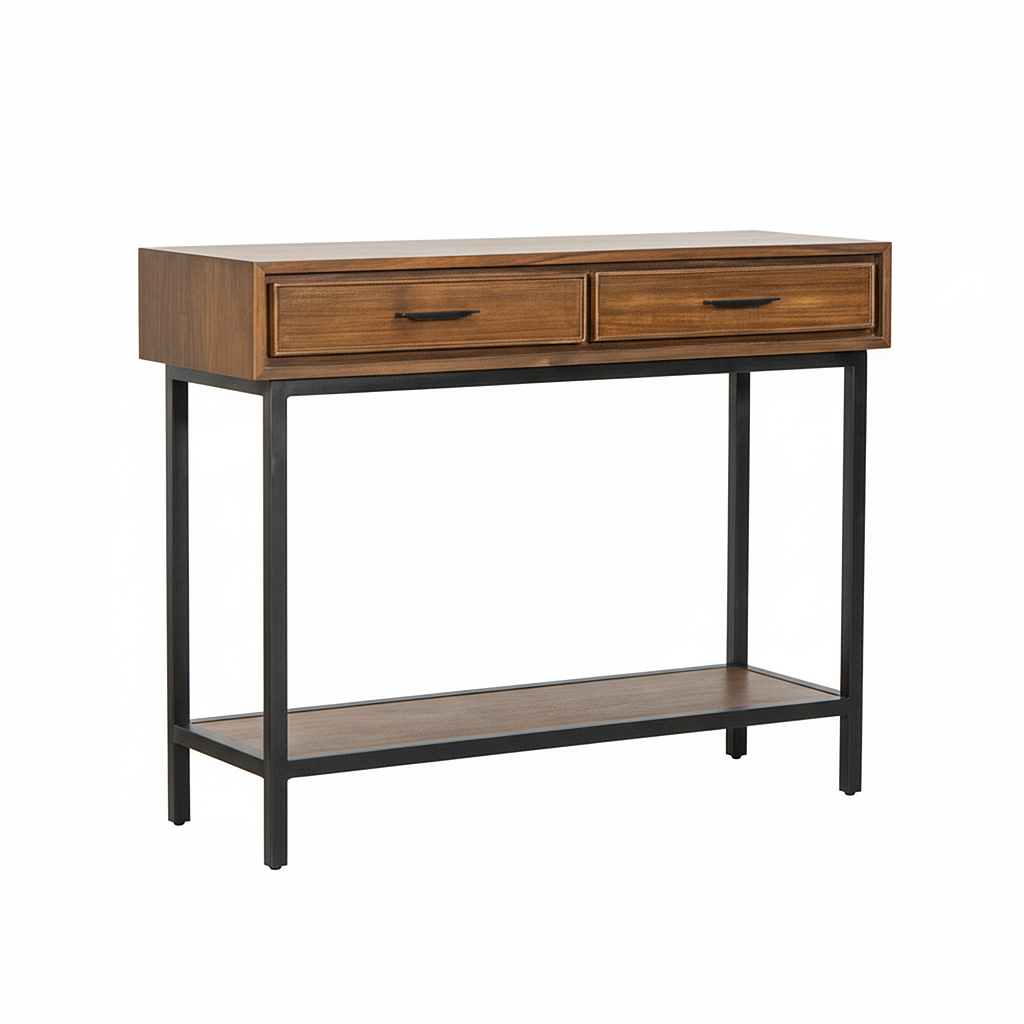 DANN - Console table L100 - Amber and Matt black
