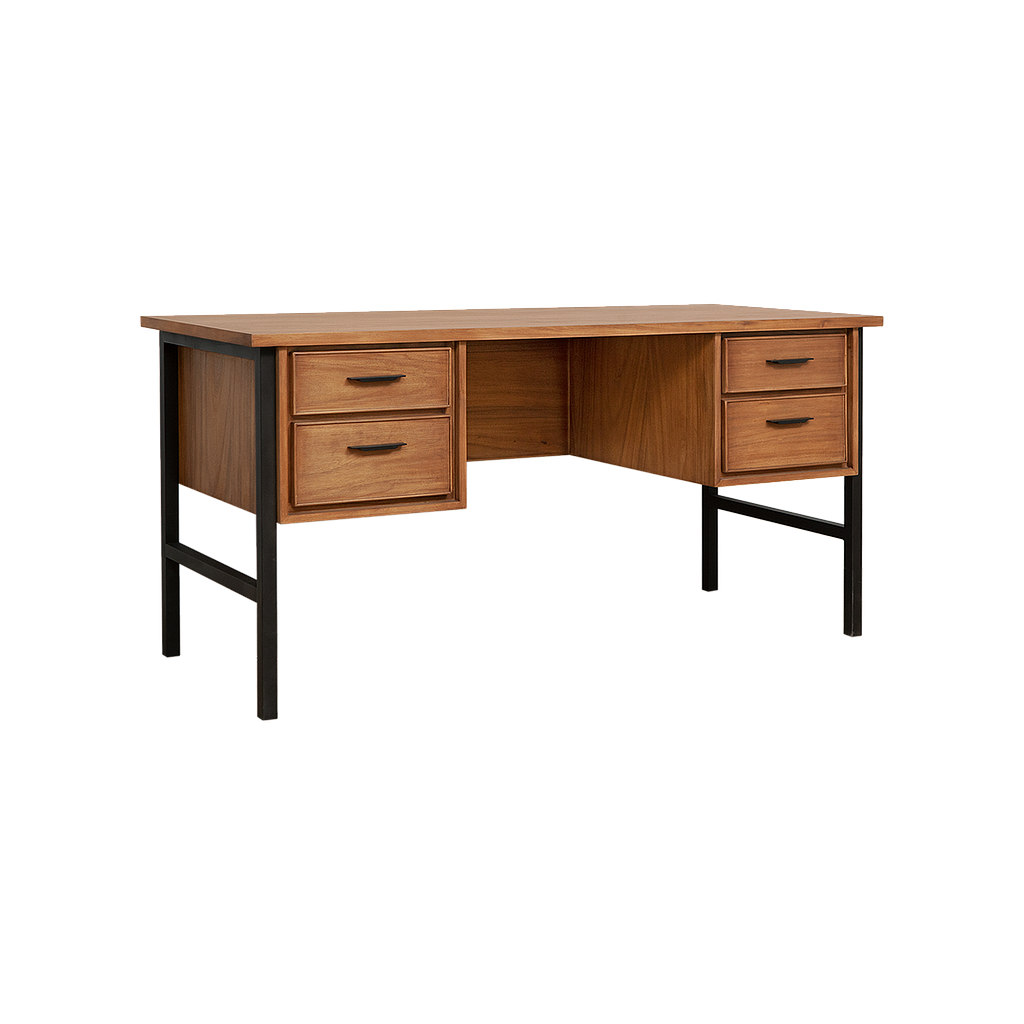 DANN - Desk L150 x W65 - Amber and Matt black