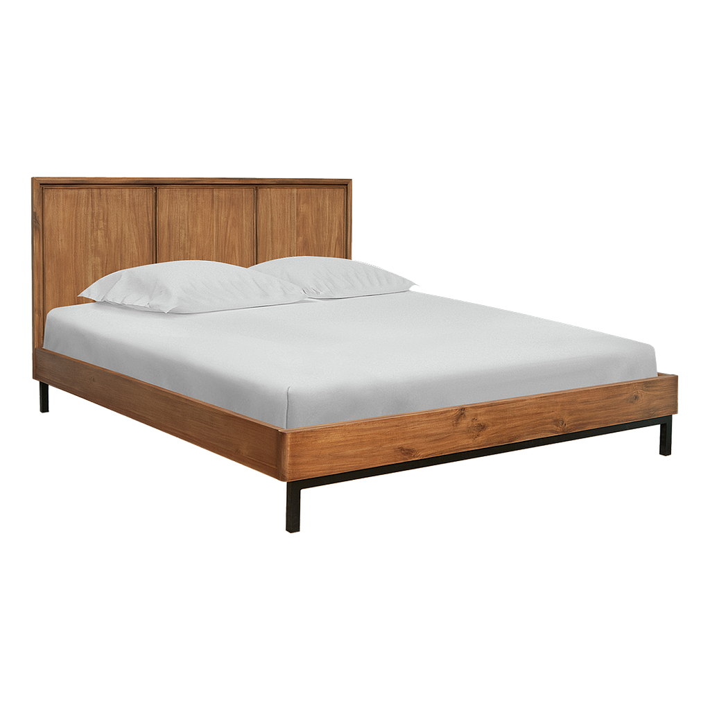 DANN - Queen size bed 160x200 - Amber and Matt black