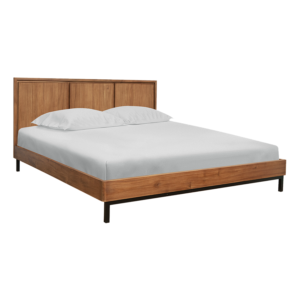 DANN - King size bed 180x200 - Amber and Matt black