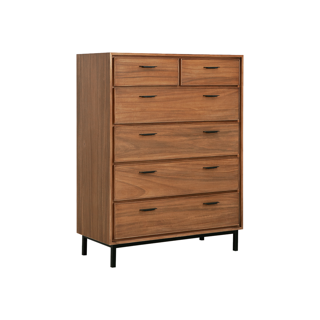 DANN - Chest of drawers L100 x H130 - Amber and Matt black