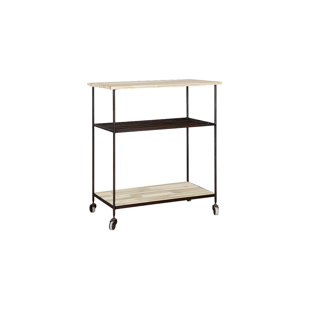 DIGNE - Kitchen console L80 - Burnish and Whitened acacia