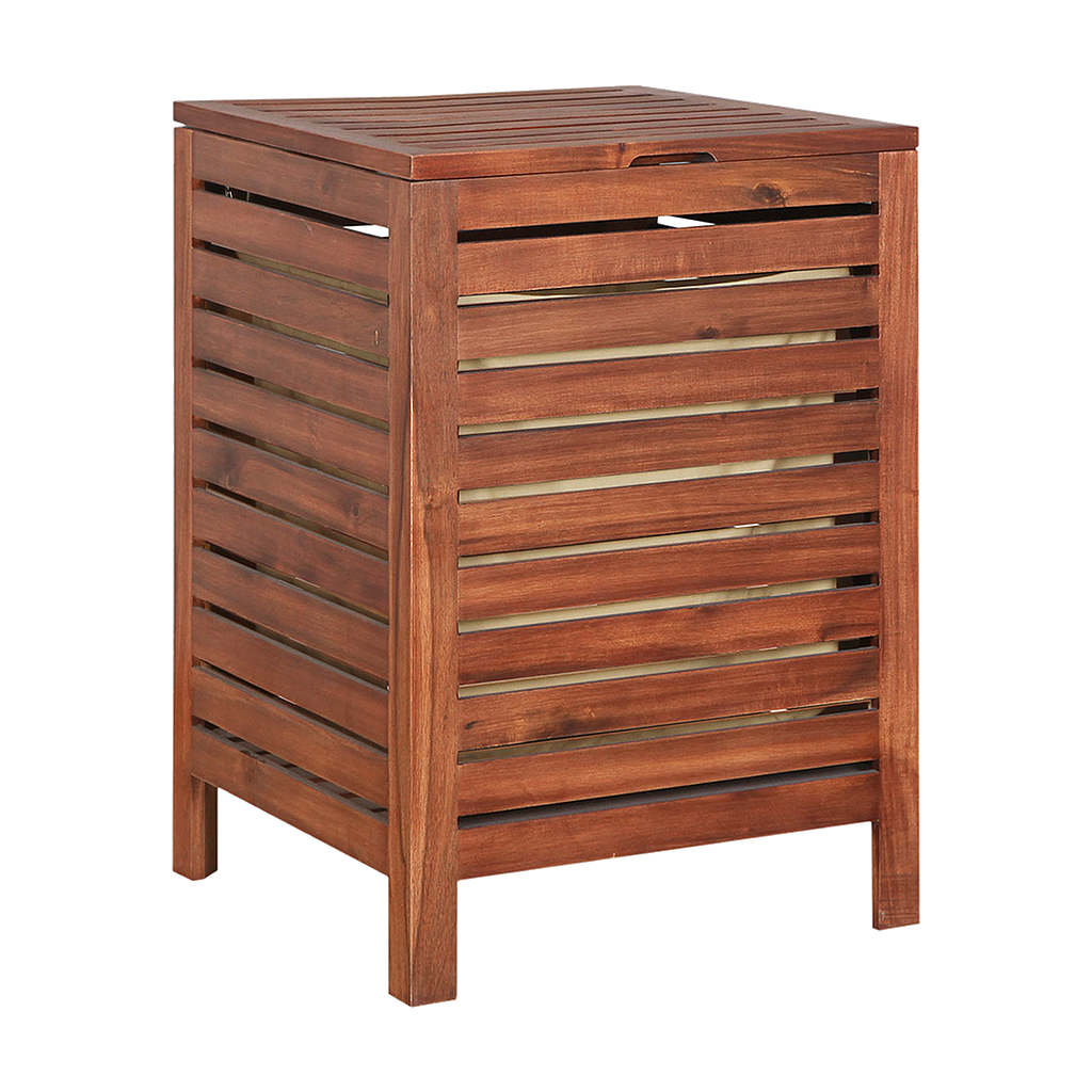 DECK - Laundry basket L45 x H65 - Washed antic and Cream canvas bag