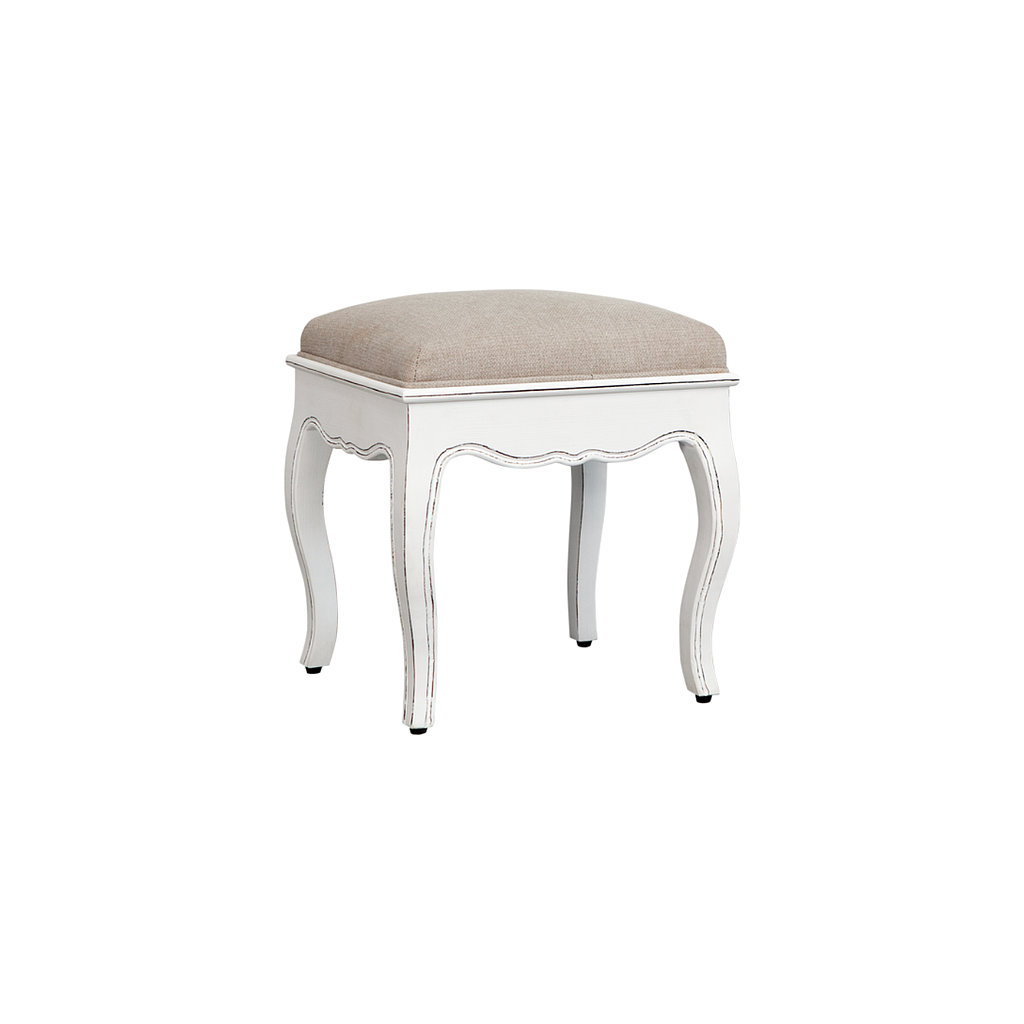 FLORIE - Stool H45 - Brocante white and Light grey