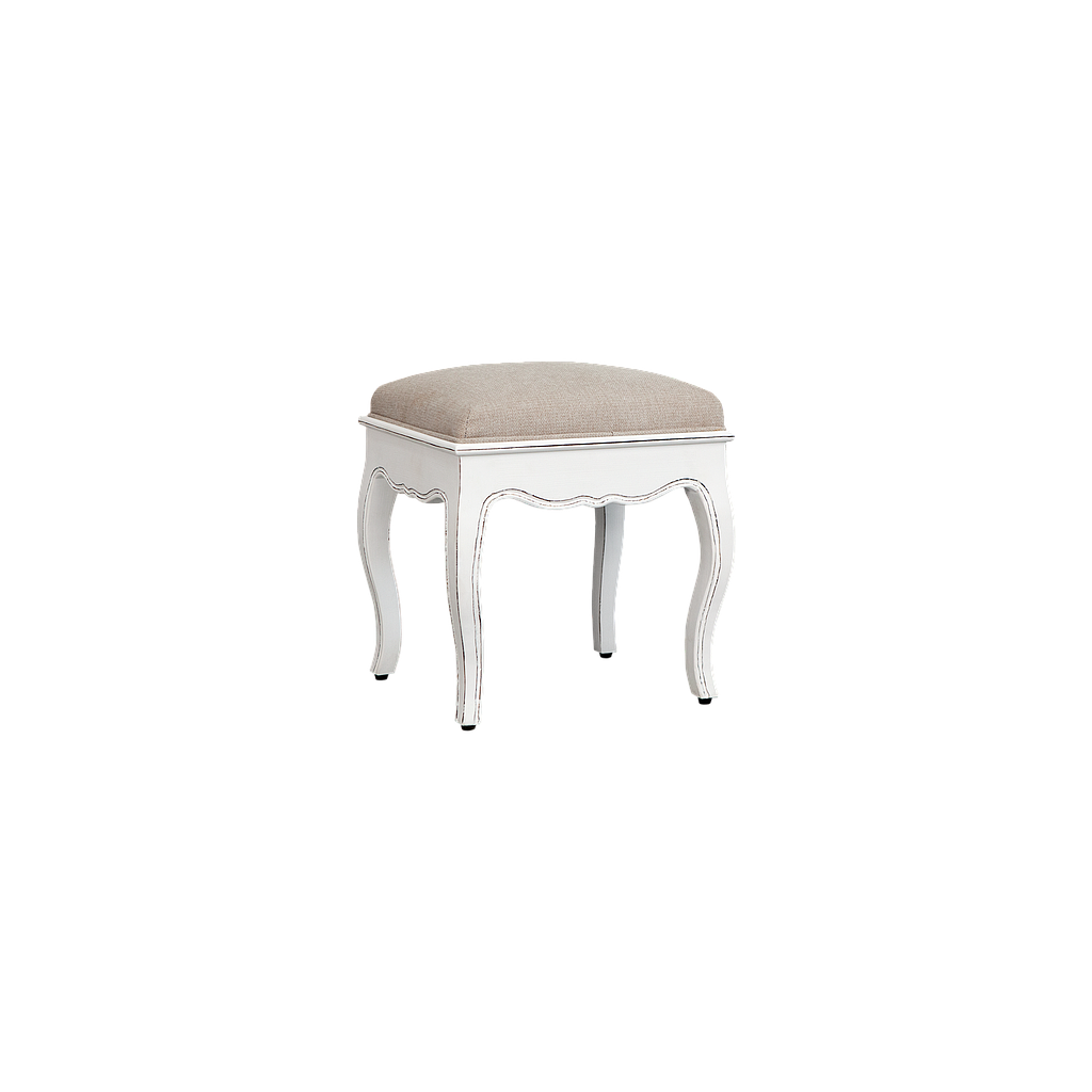 FLORIE - Stool H45 - Brocante white and Light grey