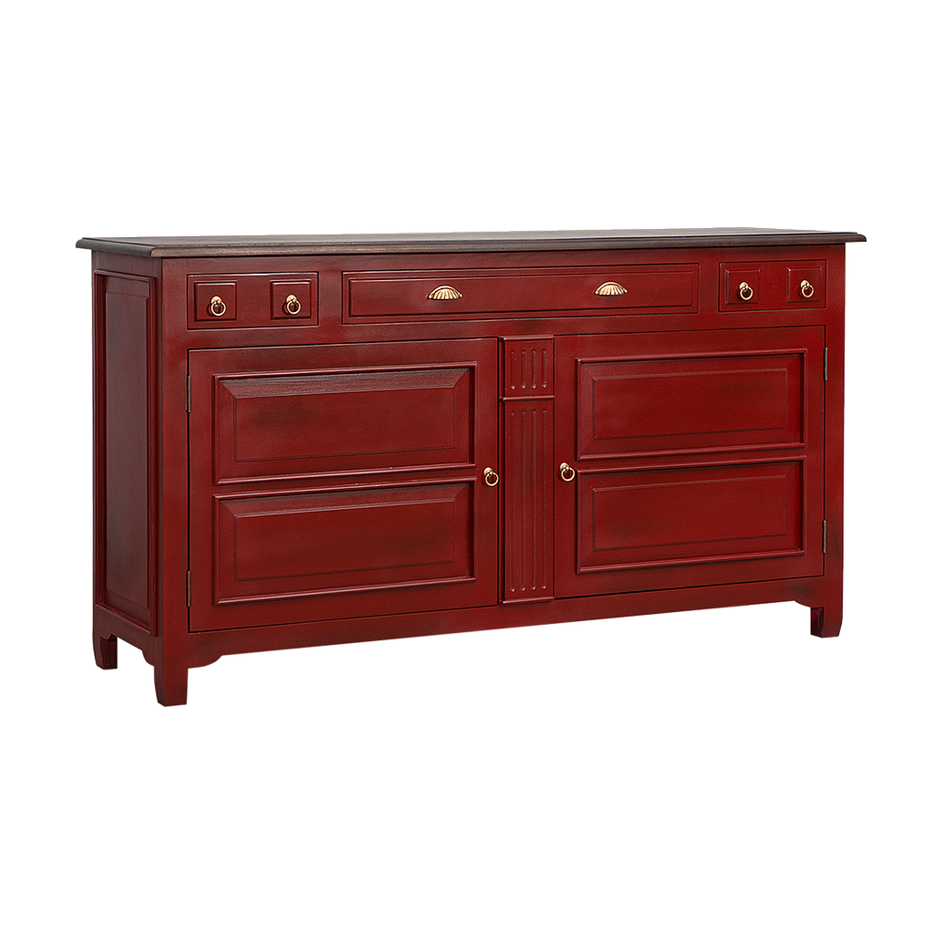 PAUL - Sideboard L180 - Patina chinese red and Mokka