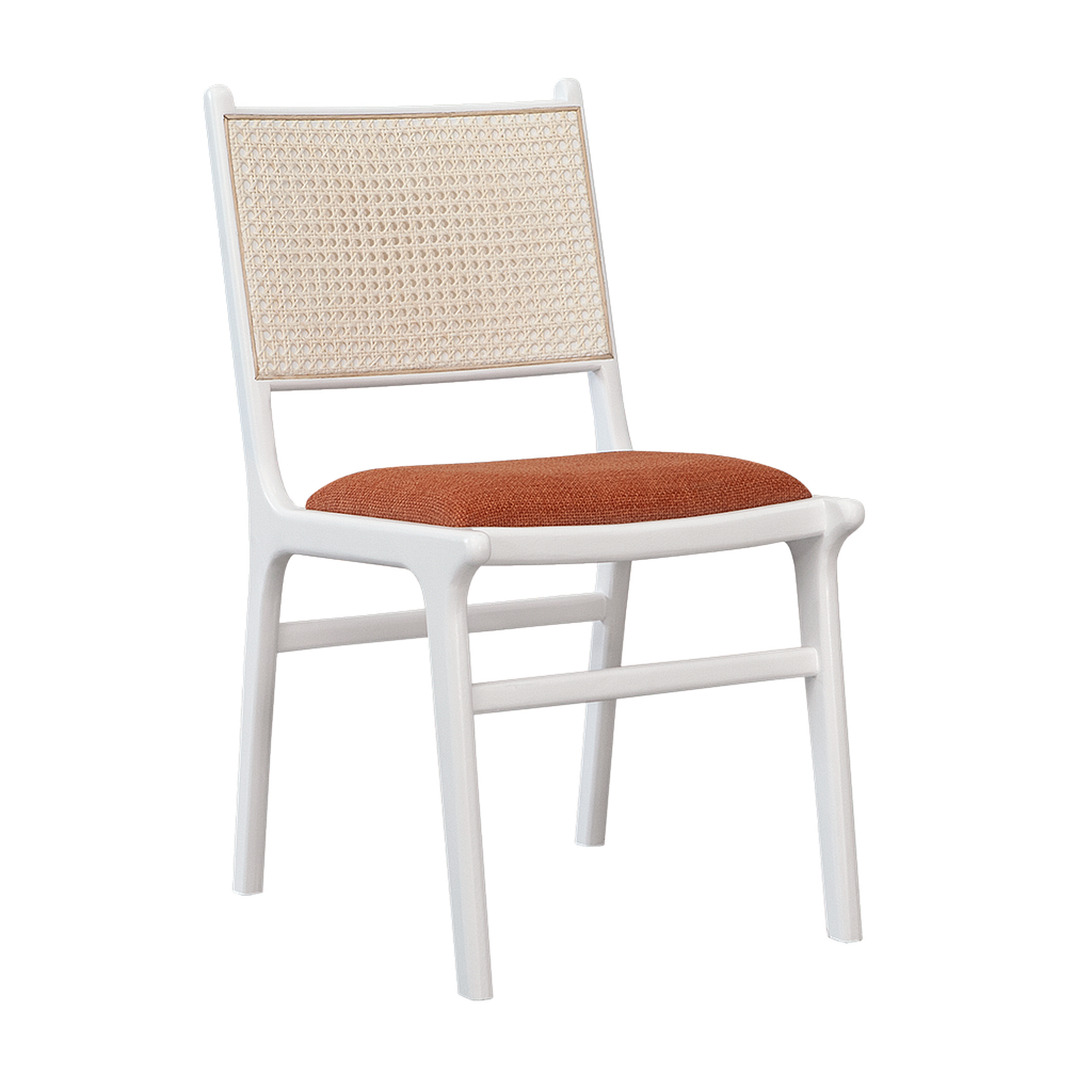 INOA - Chair - Brushed white and Orange cover