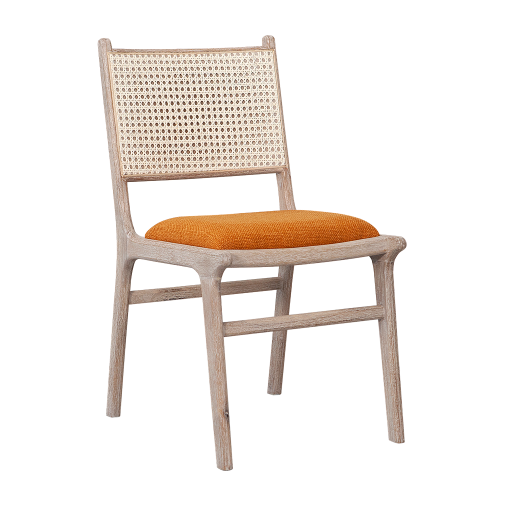INOA - Chair - Whitened acacia and Yellow cover
