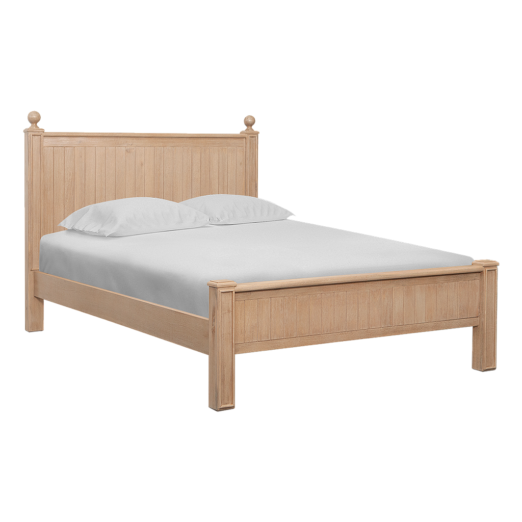ALES - Double size bed (Mattress 140x200) - Toffee