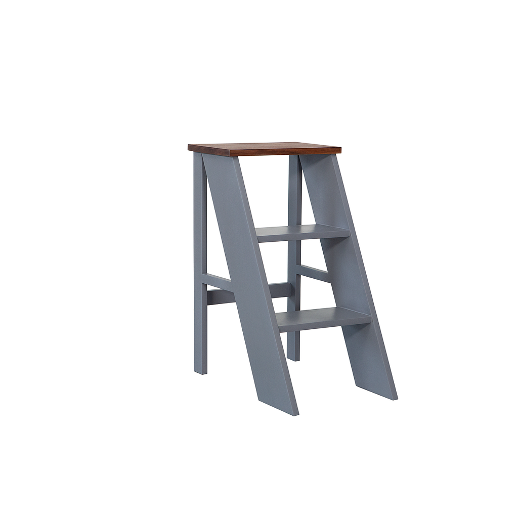ELLA - Side table - L40 x H71 - Pearl grey and washed antic