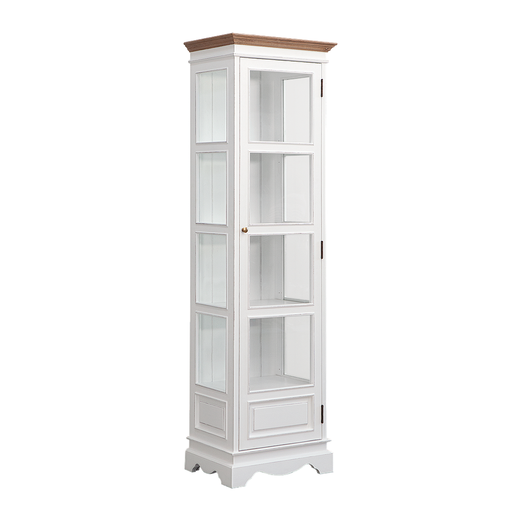 LILY - Display case L55 x H190 - Brocante white and Toffee