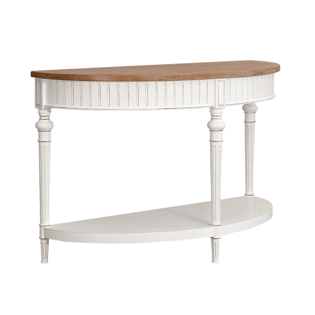 VAKO - Console table L120 - Brocante white and Toffee