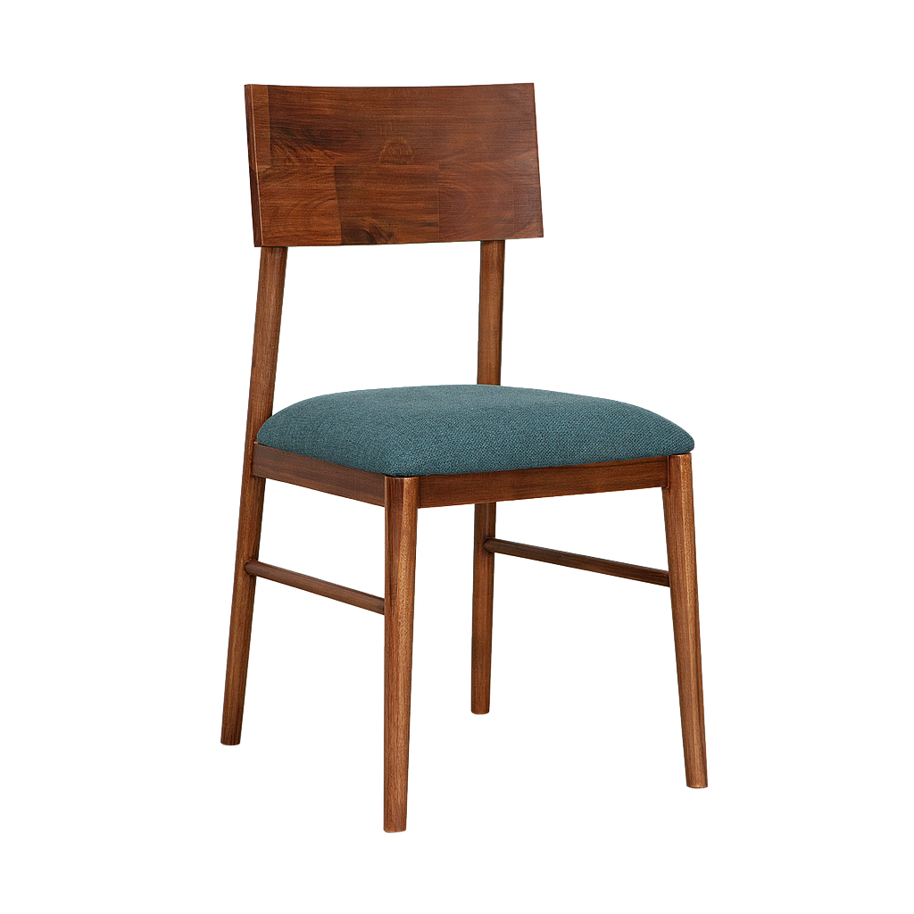 PORTO - Dining chair - Washed antic and Blue cover