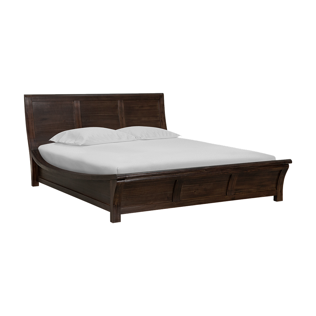 JOAN - Queen size bed (Mattress 160x200) - Mokka
