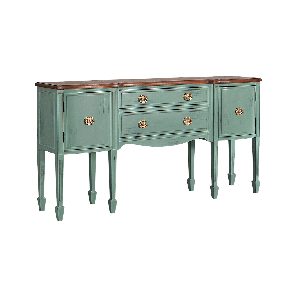 ELODIE - Console table L162 - Patina mint and Washed antic