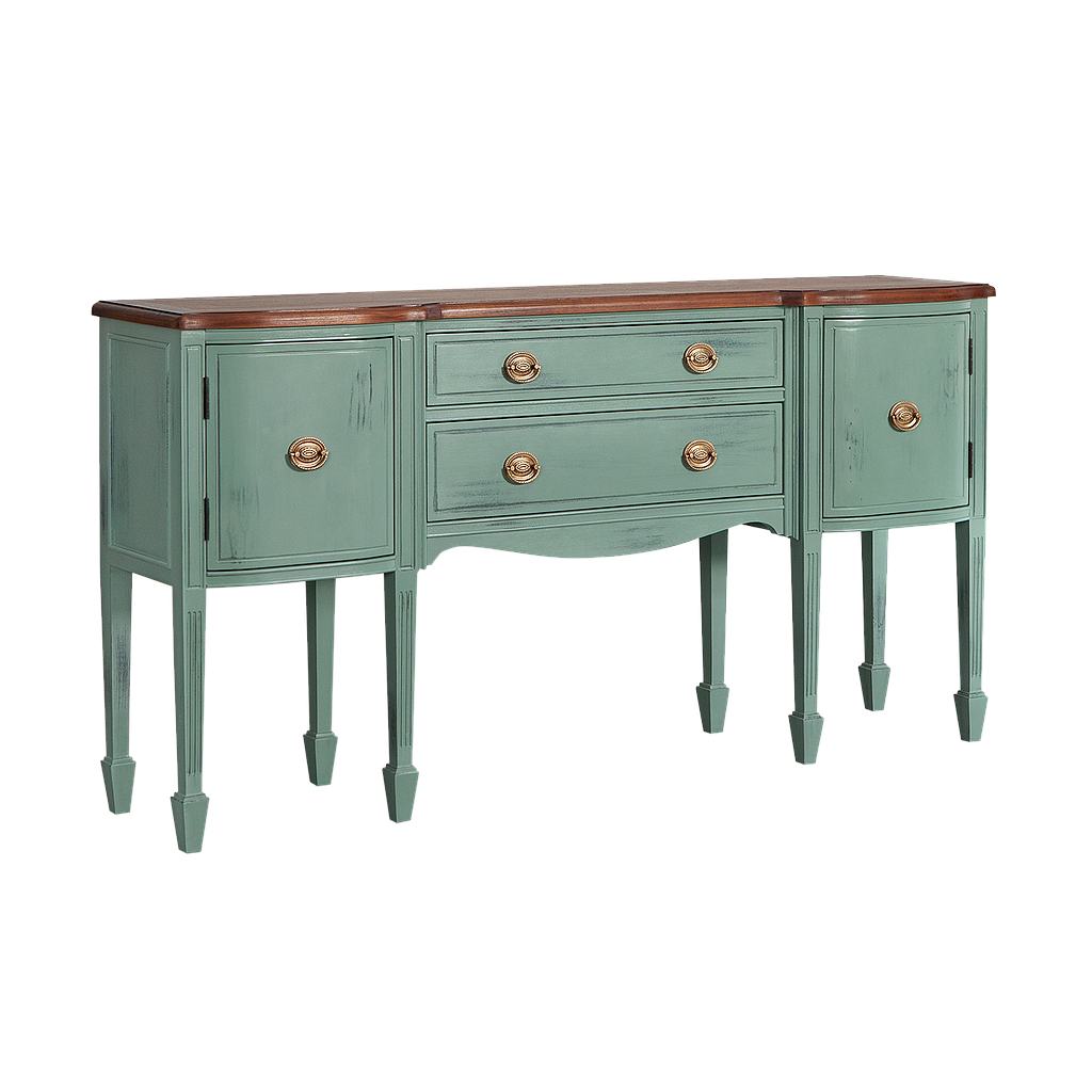ELODIE - Console table L162 - Patina mint and Washed antic