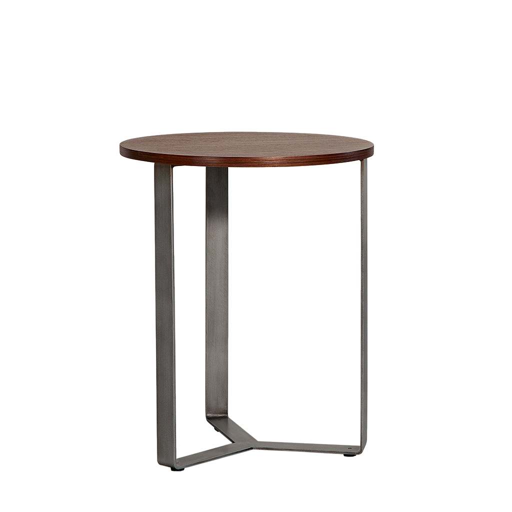 ILYES - Side table Diam.40 x H50 - Vintage silver and Washed antic