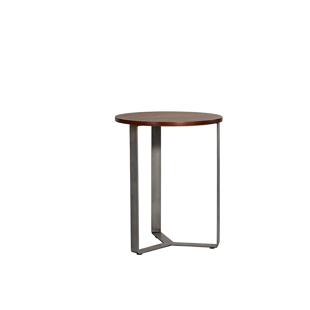 ILYES - Side table Diam.40 x H50 - Vintage silver and Washed antic