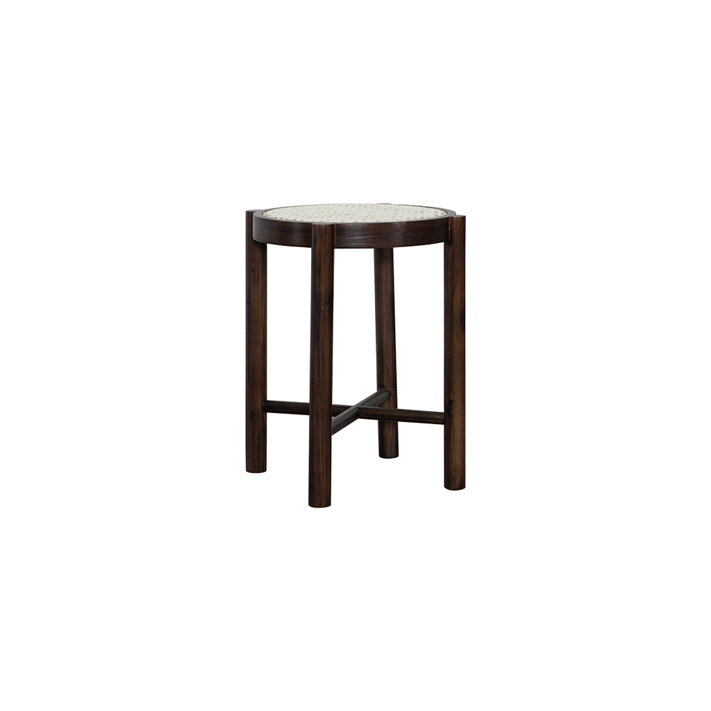 PAULHAC - Stool H45 - Mokka and Natural cane