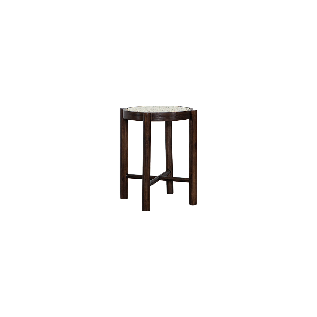 PAULHAC - Stool H45 - Mokka and Natural cane