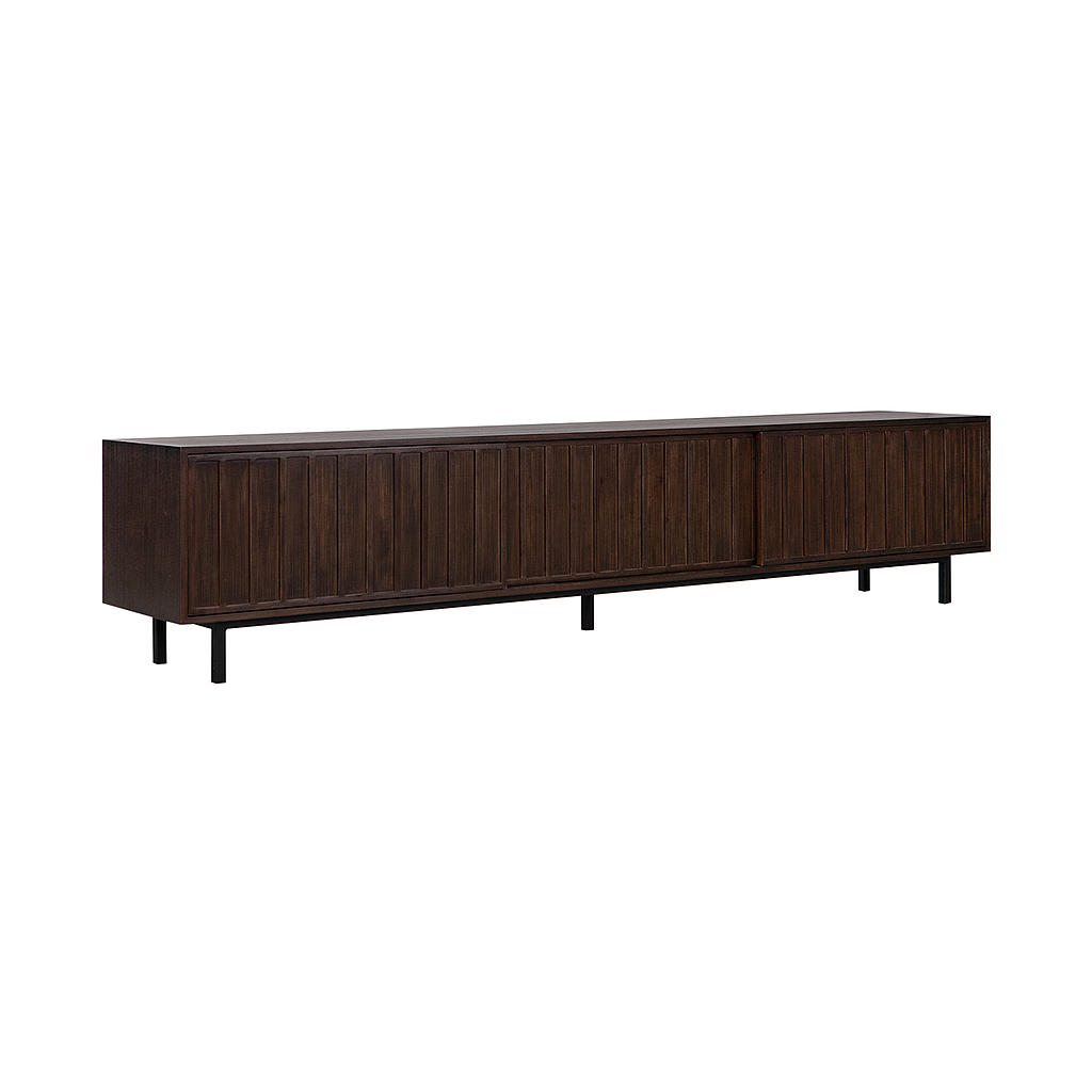 ANTON - TV stand L240 - Mokka and Matt black