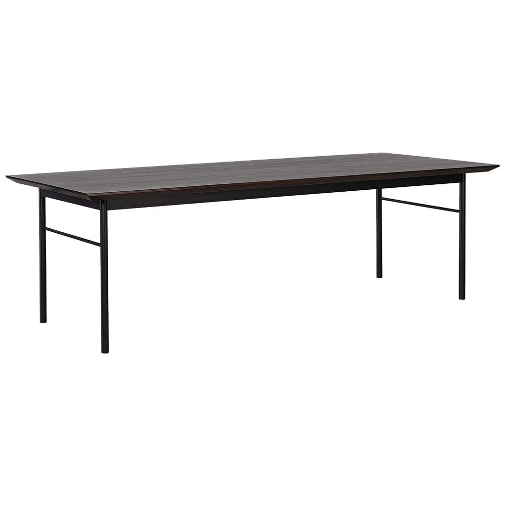 MATTEO - Dining table L240 x W100 - Mokka and Matt black