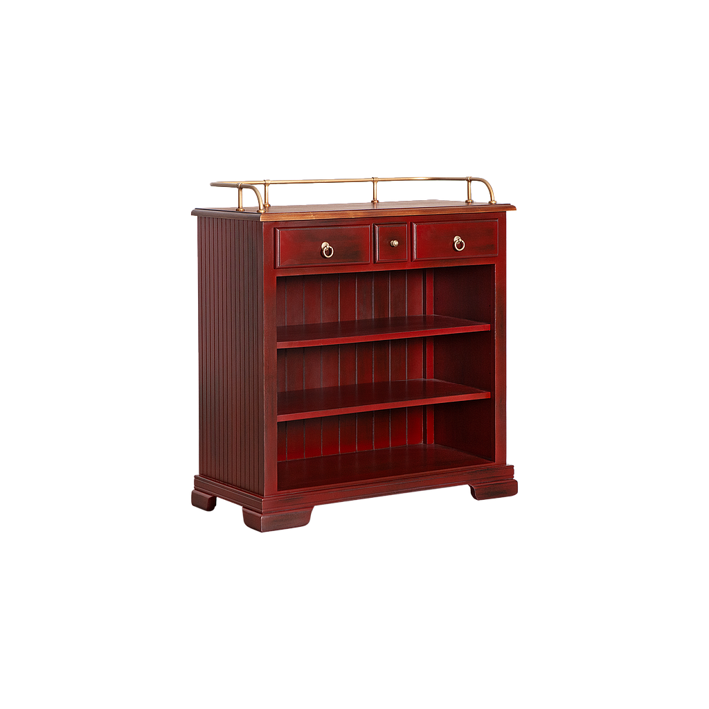 ISOLA - Kitchen unit L84 - Patina chinese red and Washed antic