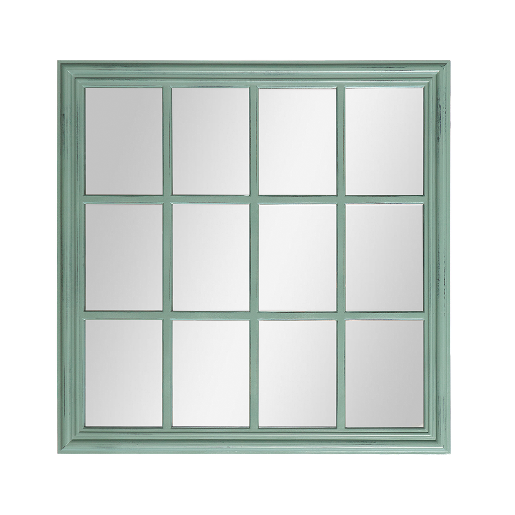 LAURE - Square window mirror 90 x 90 - Patina mint
