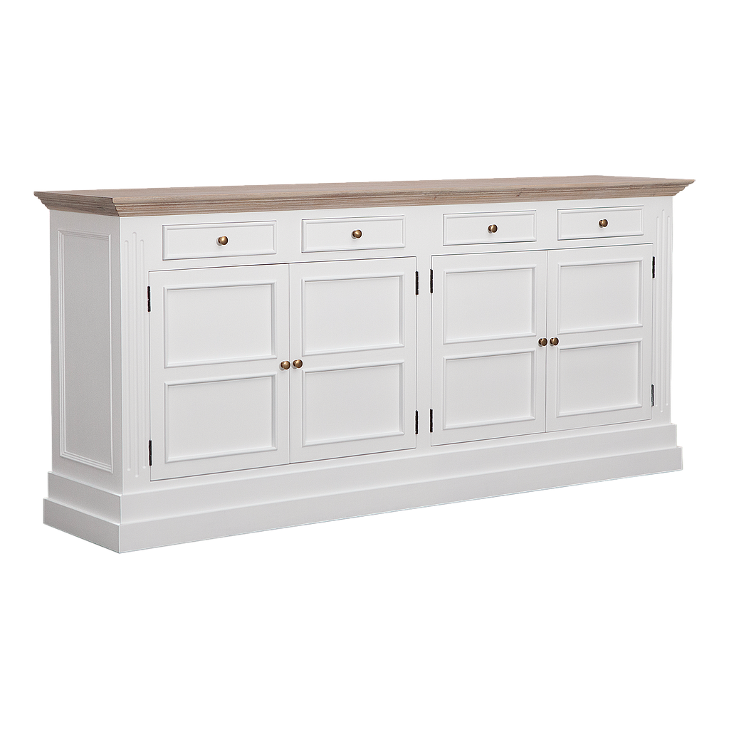 TOURTOUR - Sideboard L200 - Brushed white and Whitened acacia