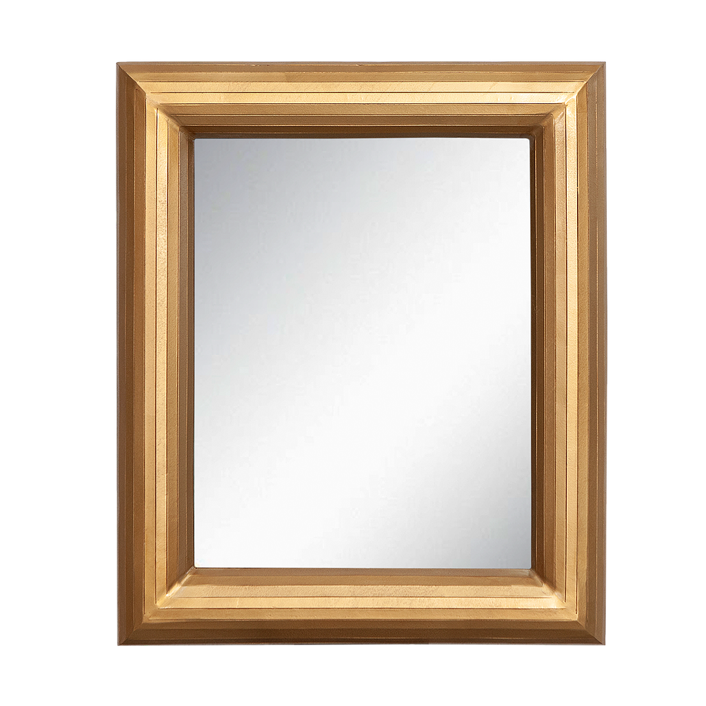 AMBRE - Metal mirror 90 x 75 - Vintage brass