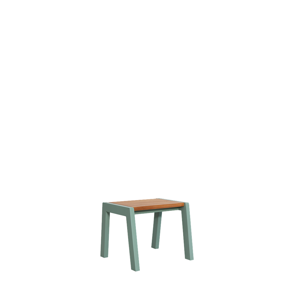 MONTESSORI - Learning stool H25 - Mint and Natural acacia