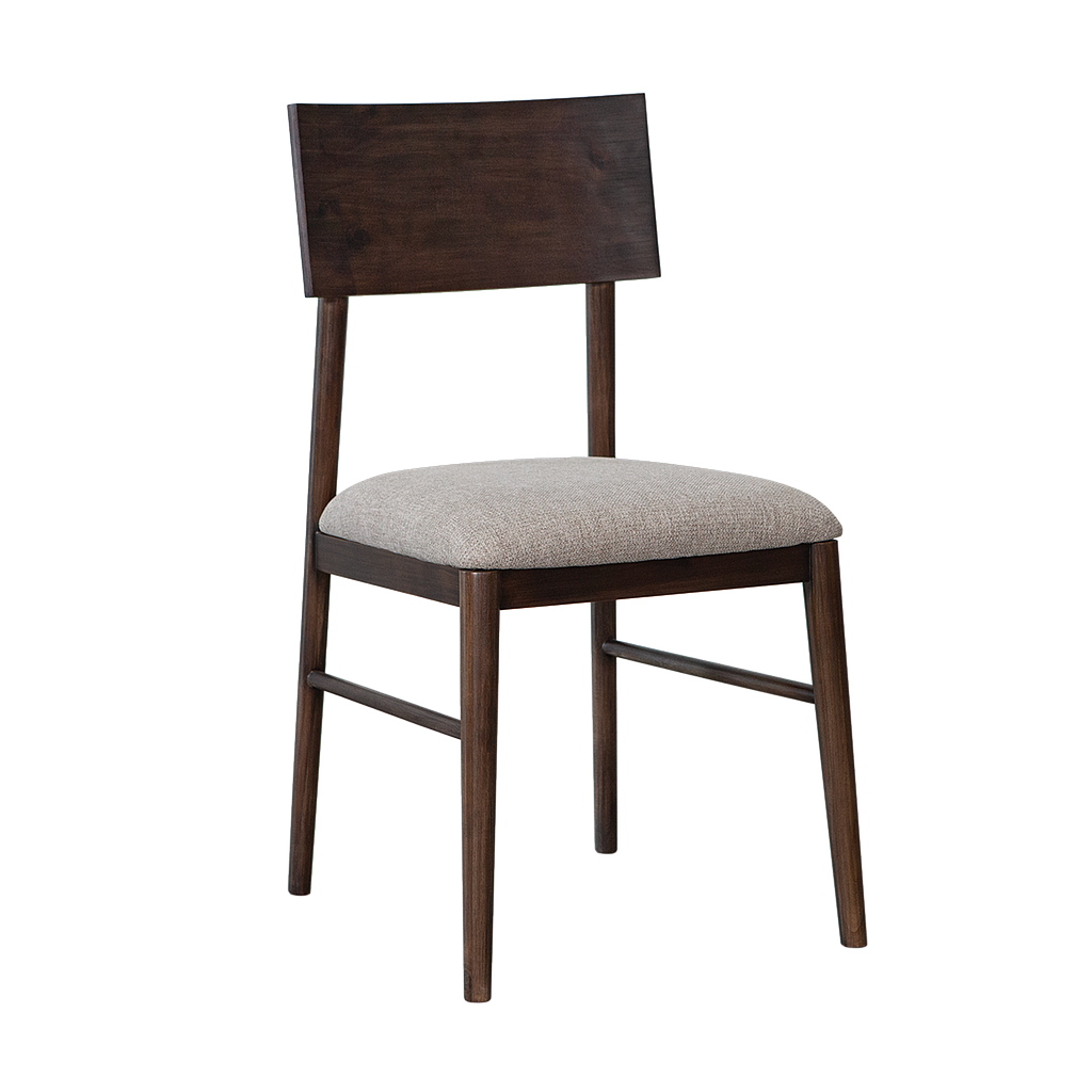 PORTO - Dining chair - Mokka and Light grey cover