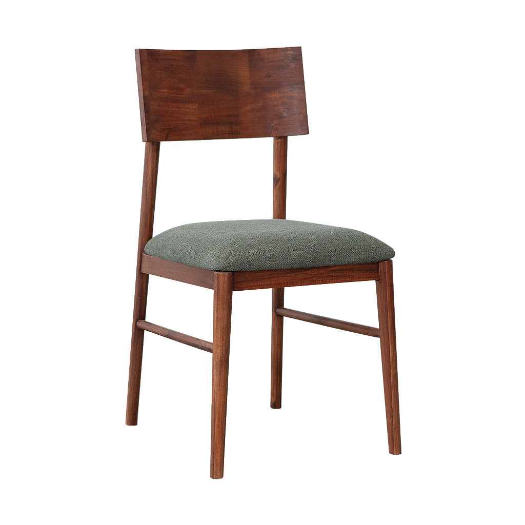 PORTO - Dining chair - Washed antic and Green cover