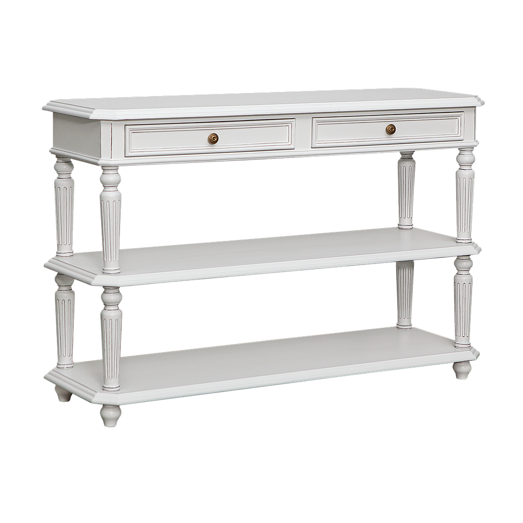 ANNE - Console table L120 - Brocante white