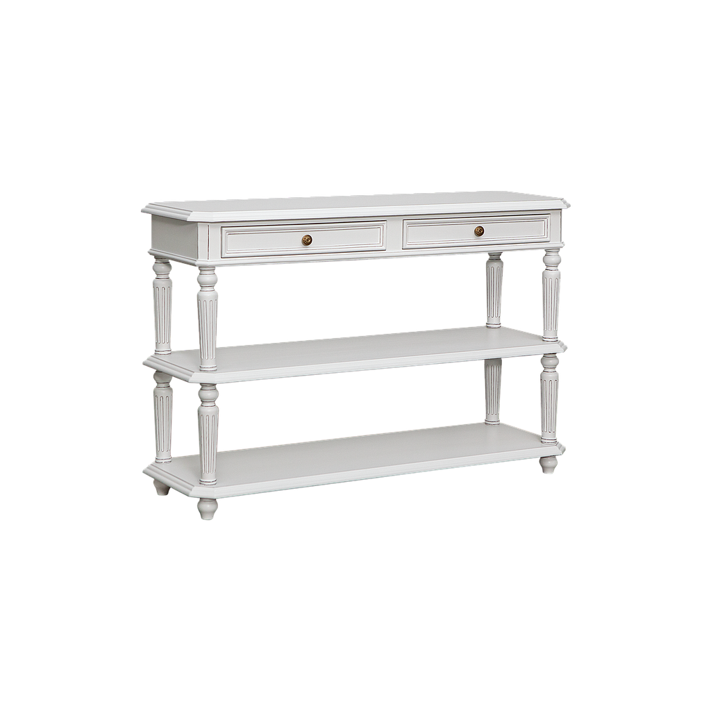ANNE - Console table L120 - Brocante white