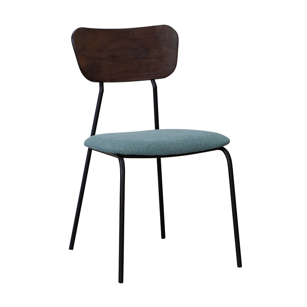 MATTEO - Chair - Matt black, Mokka and Blue cover