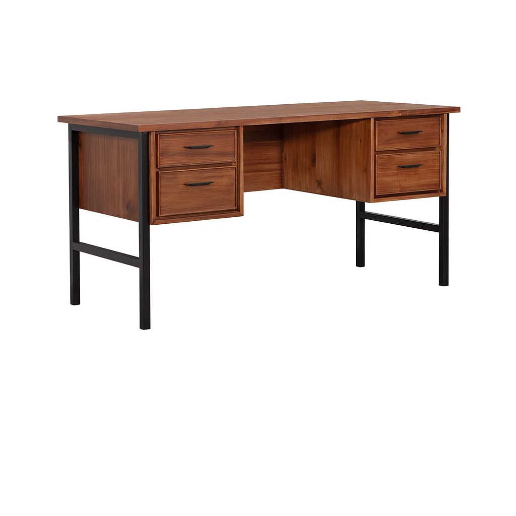 DANN - Desk L150 x W65 - Washed antic and Matt black