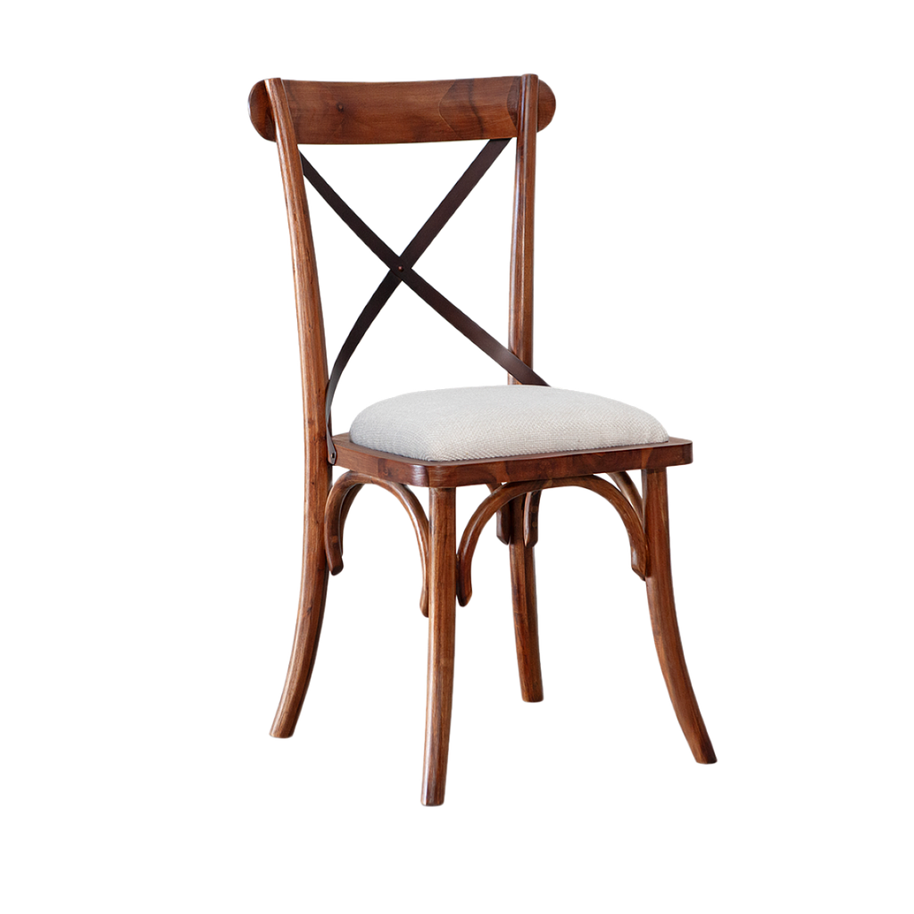 MILTON - Chair - Washed antic and Cream cover