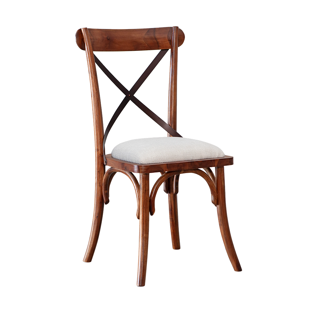 MILTON - Chair - Washed antic and Cream cover