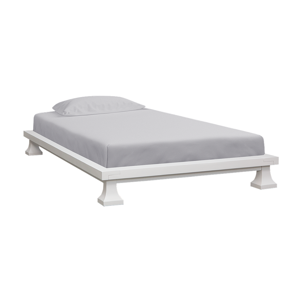 ARTEMIS - Single size bed (Mattress 100x200) - White